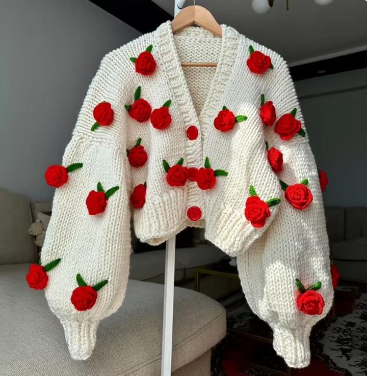 BlossomKnit Cardigan -Handgemacht