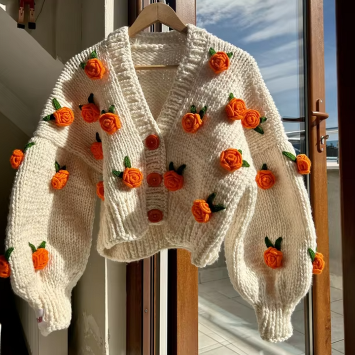 BlossomKnit Cardigan -Handgemacht