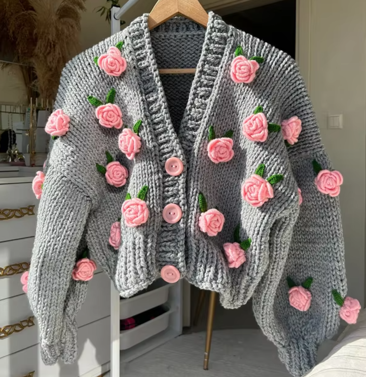 BlossomKnit Cardigan -Handgemacht