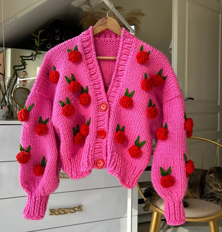 BlossomKnit Cardigan -Handgemacht